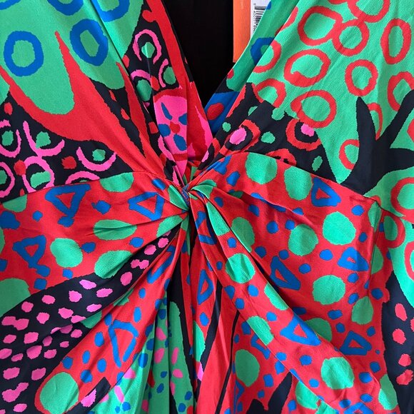 NWT Rhode Leanna Mini Dress - Mixed Print, Twist-Front - Size 14 - Picture 6 of 15